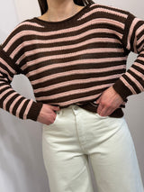 Maglia a girocollo rigata Tensione In