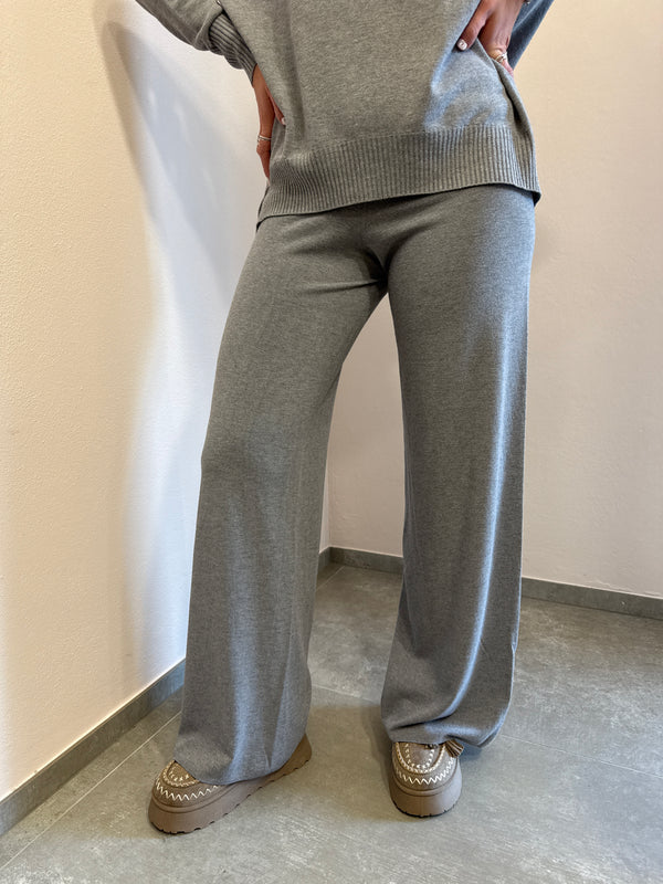 Pantalone palazzo grigi in viscosa Kontatto