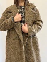 Cappotto Bouclè marrone chiaro