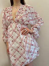 Abito Burgundy check Glamorous