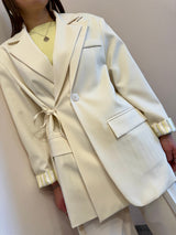Blazer panna con fiocco Lumina