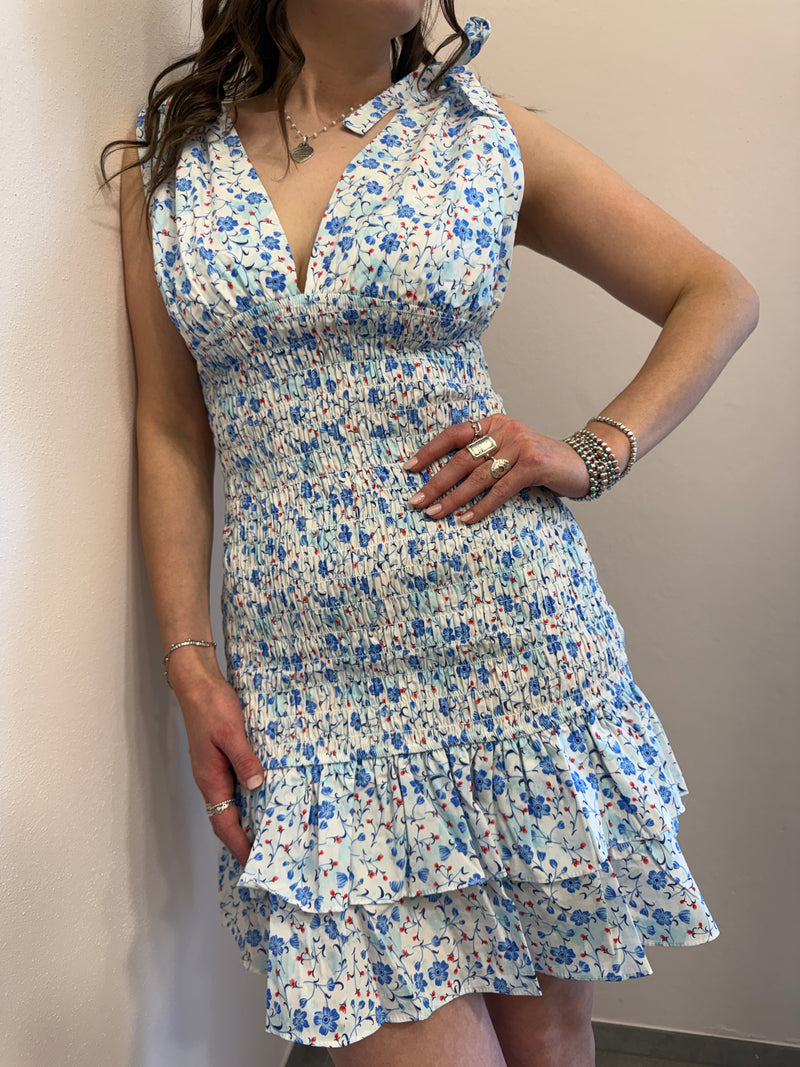 Abito floreale azzurro Glamorous