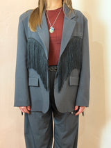 Giacca Blazer con Frange e Spalline Strutturate - Lumina