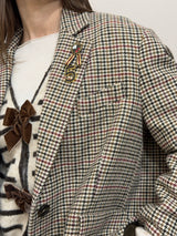 Giacca over pied de poule Kontatto