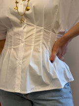 Camicia stretta in vita - Bianca