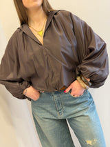 Camicia ampia, Kontatto color Kakao