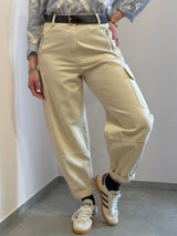 Pantalone cargo in tela di cotone Susy Mix