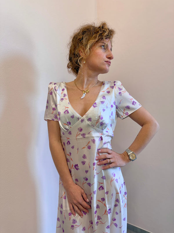 Abito lilac floral Glamorous