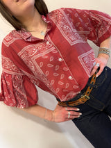 Camicia bandana Rubino