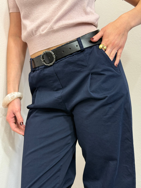 Pantaloni navy straight fit