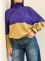 Felpa doppio colore viola Tensione in