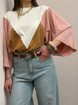 T-shirt tre colori rosa Tensione in