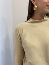 Maglia collo cratere panna Kontatto