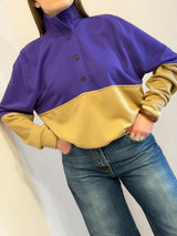 Felpa doppio colore viola Tensione in