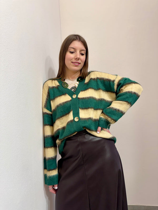Cardigan a righe over