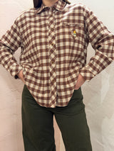 Camicia a quadretti terra