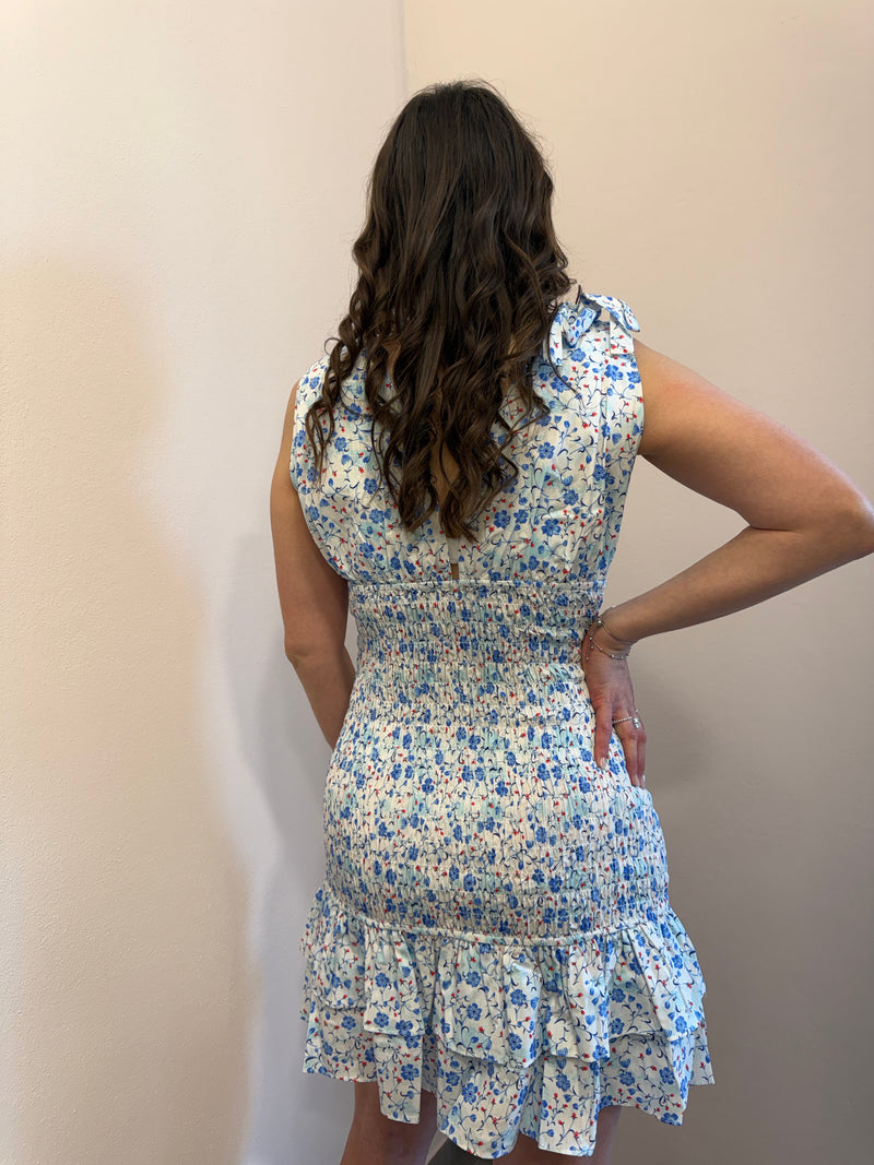 Abito floreale azzurro Glamorous