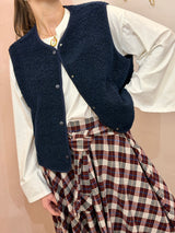 Gilet in Morbido Effetto Teddy Blu
