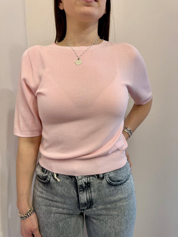 Maglia in viscosa rosa Kontatto