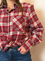 Camicia a quadri con spalline strutturate - Lunina