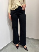 Denim nero wide leg