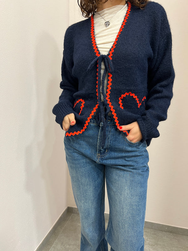 Cardigan corto Love Blu