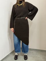 Abito dolcevita asimmetrico moro, Kontatto