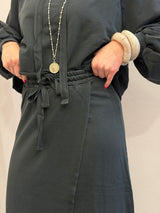 Gonna portafoglio in felpa, Kontatto