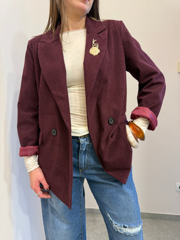 Blazer doppio petto bordeaux