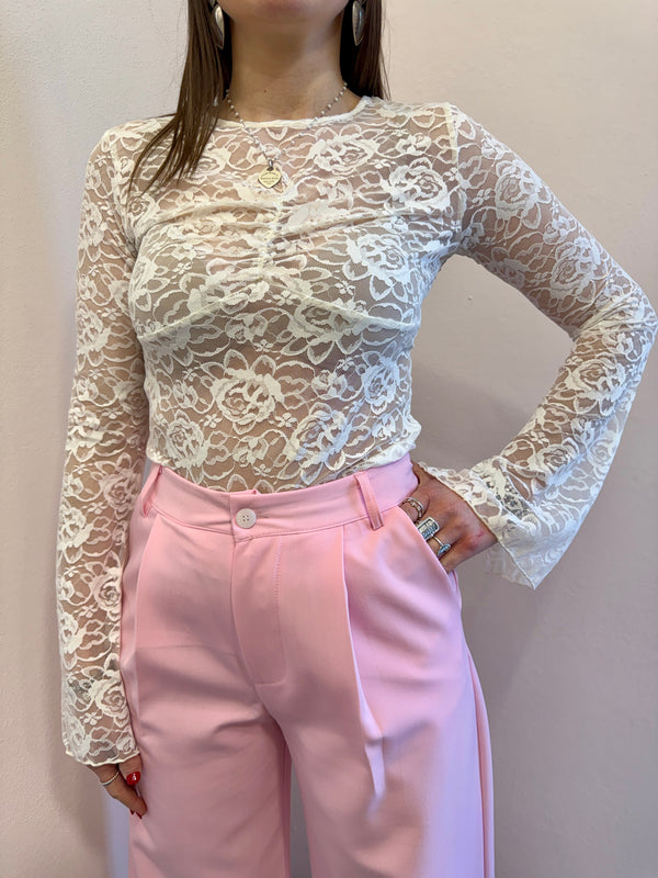 Maglia in pizzo arricciato Kontatto