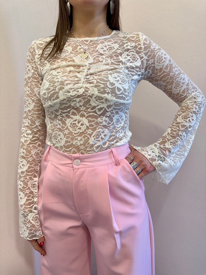 Maglia in pizzo arricciato Kontatto