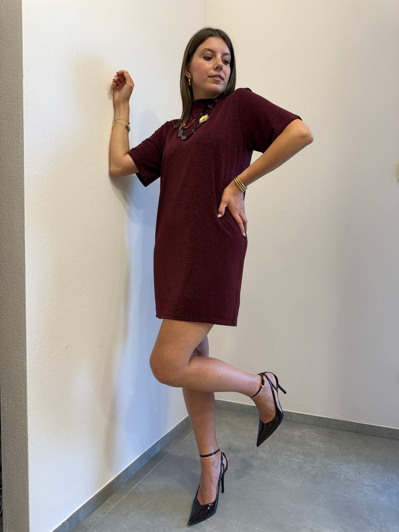 Abito in lurex vino Kontatto