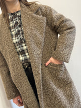 Cappotto Bouclè marrone chiaro