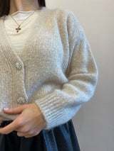 Cardigan in Mohair sabbia