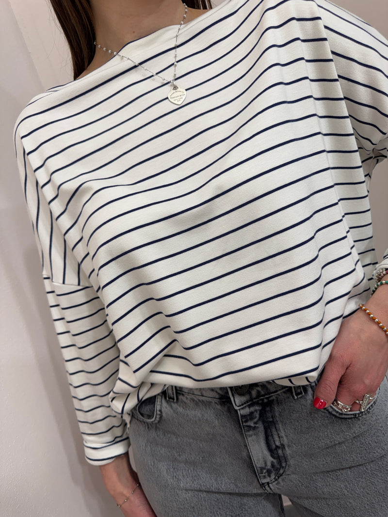 Maglia a riga blu