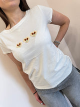 T-shirt slim con ricamo