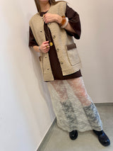 Abito in felpa cioccolato  + pizzo Susy Mix