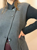 Gilet strutturato con spalline imbottite, grigio - Lumina