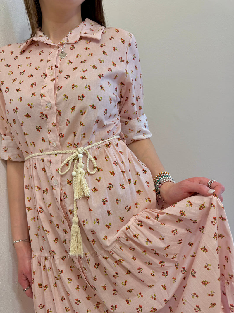 Chemisier rosa con fiori