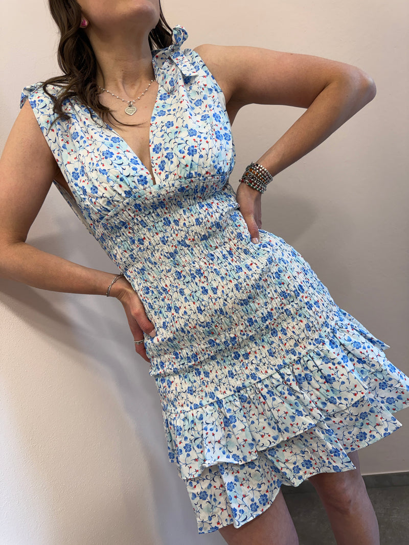 Abito floreale azzurro Glamorous