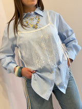 Camicia a righe con top in pizzo - Tensione in