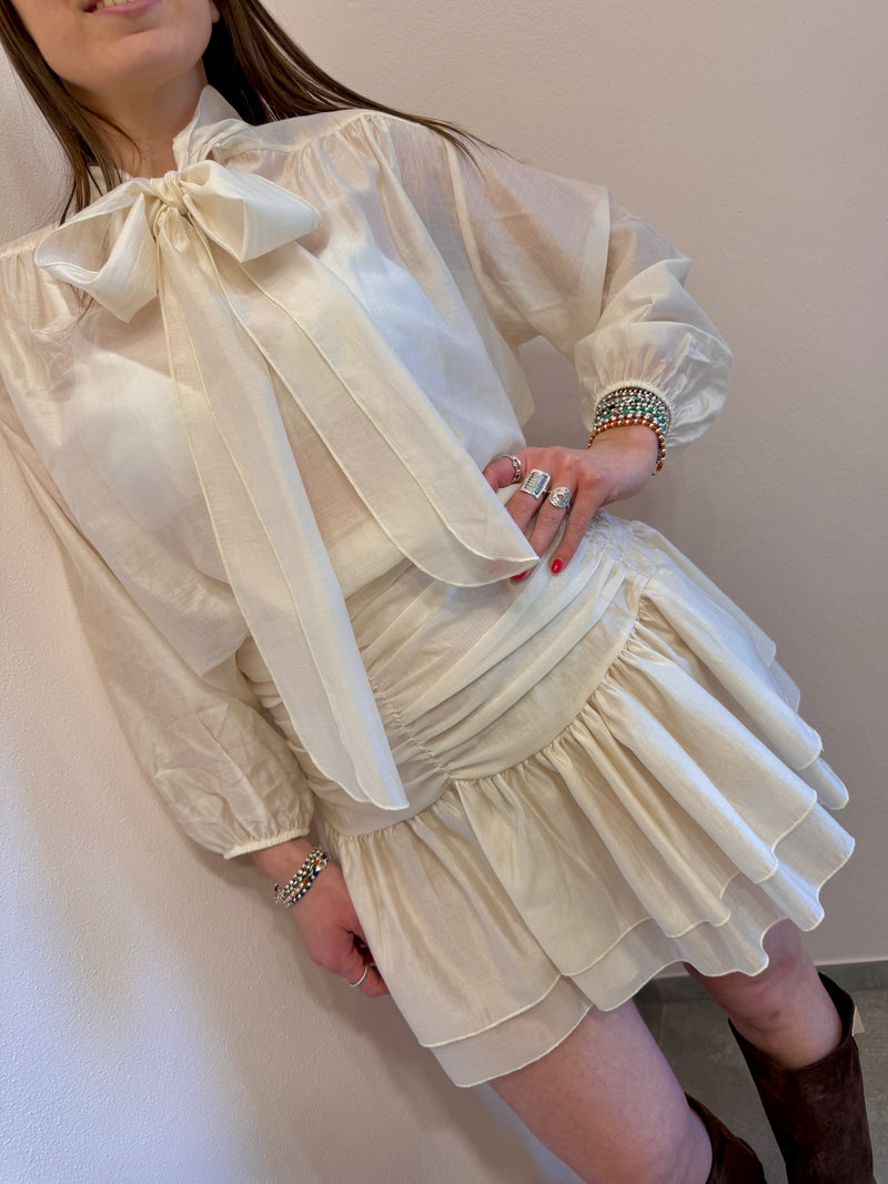 Camicia  chiffon avorio Kontatto
