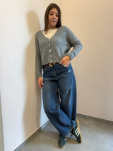 Cardigan con bottoni in madreperla Grey Kontatto