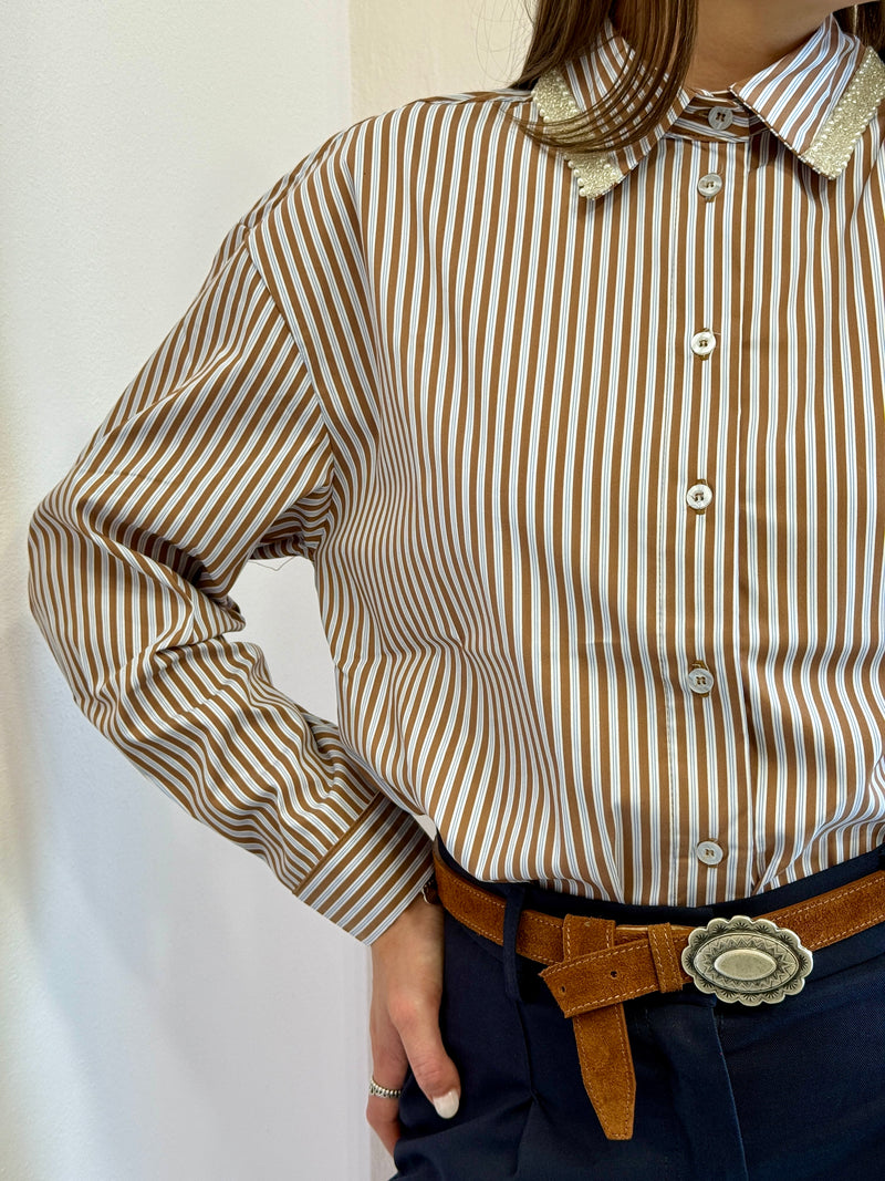 Camicia strass e perle Susy Mix