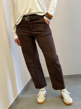 Pantalone Barrel Kontatto cioccolato