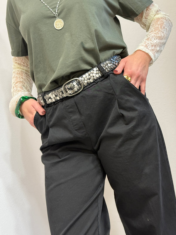 Pantalone straight fit nero