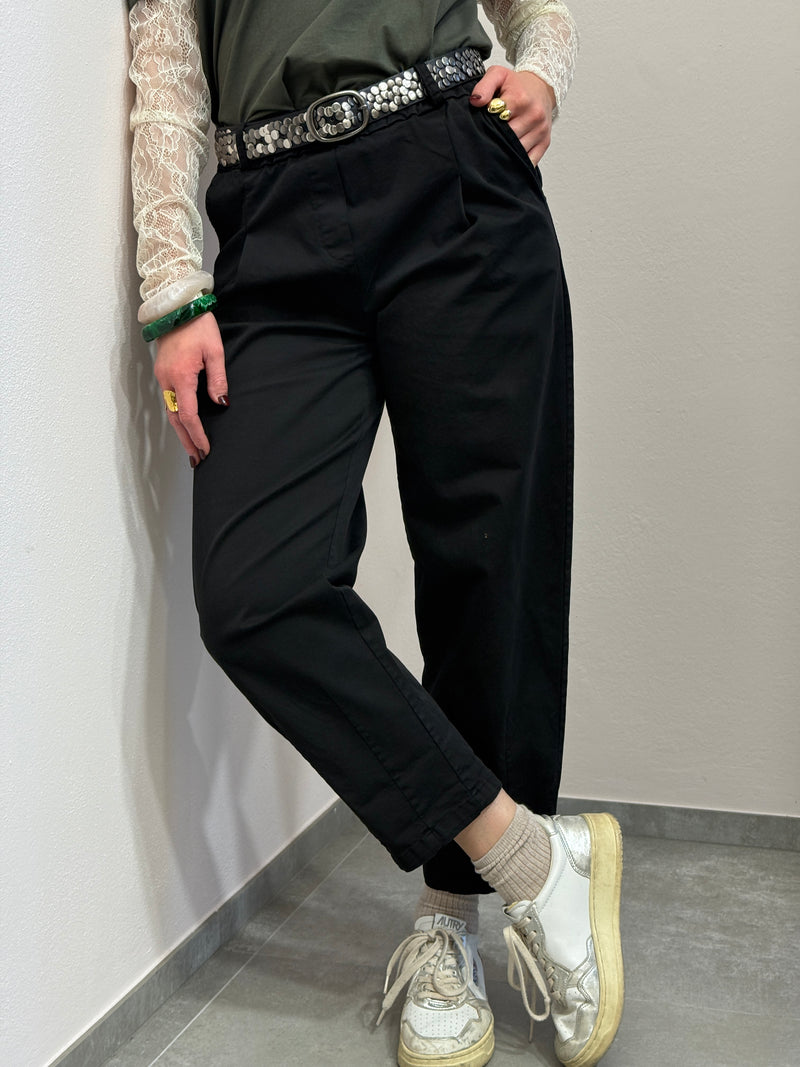 Pantalone straight fit nero