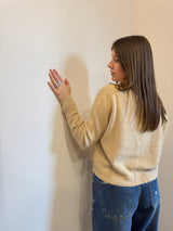 Cardigan con bottoni in madreperla biscotto Kontatto