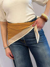 Bandana triangolo pois tabacco