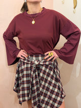 Maglia Minimal bordeaux con Maniche a Campana